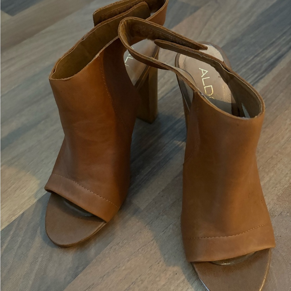 Aldo Tan Open-Toe Heels